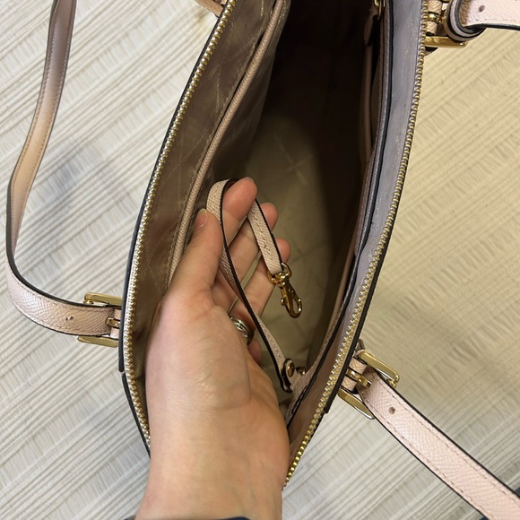 MK Charlotte Large Saffiano Leather Top-Zip Tote Bag - Picture 7 of 7